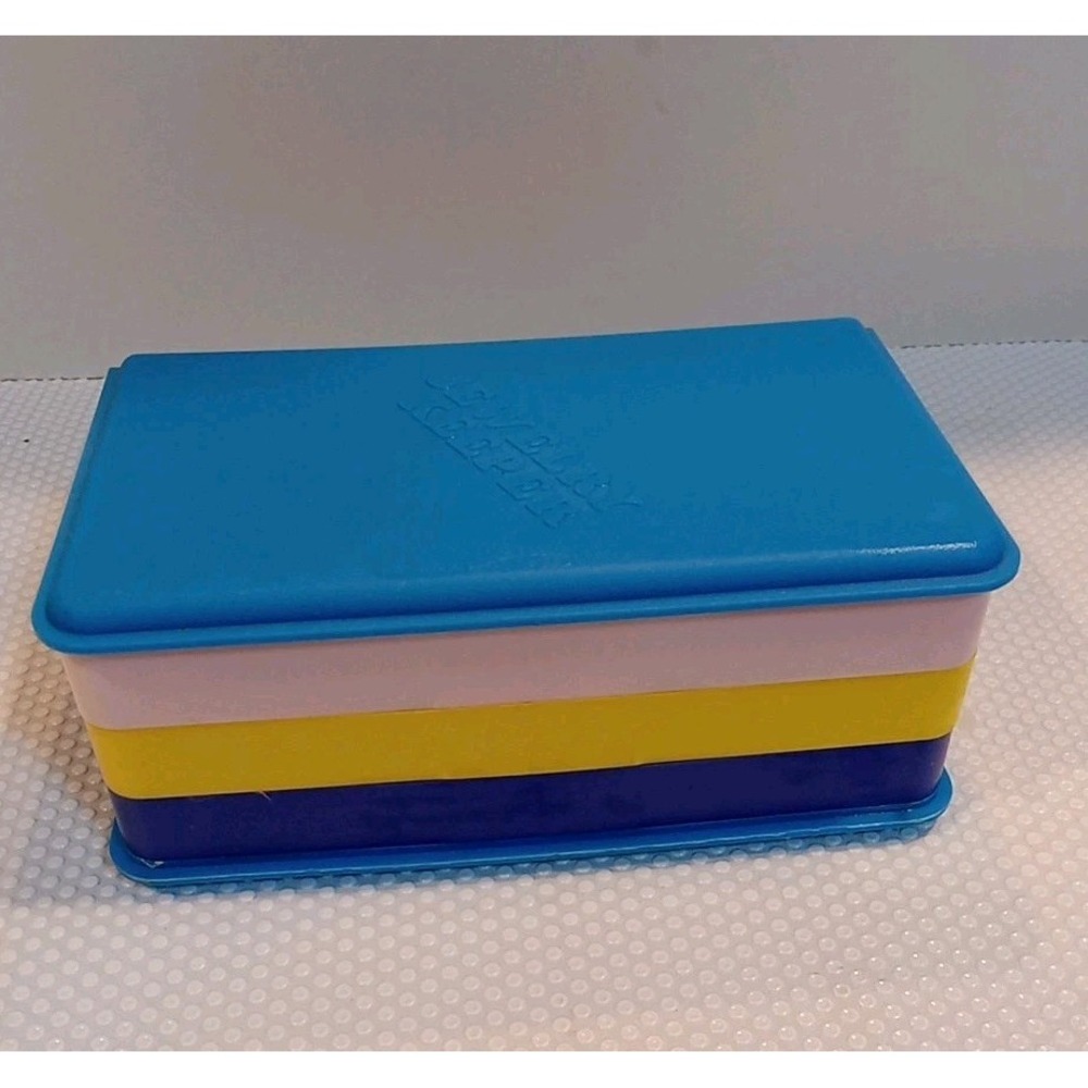 Vintage Emson 1988 Plastic Jewelry Keeper Compartment‎ Colorful Storage  Box